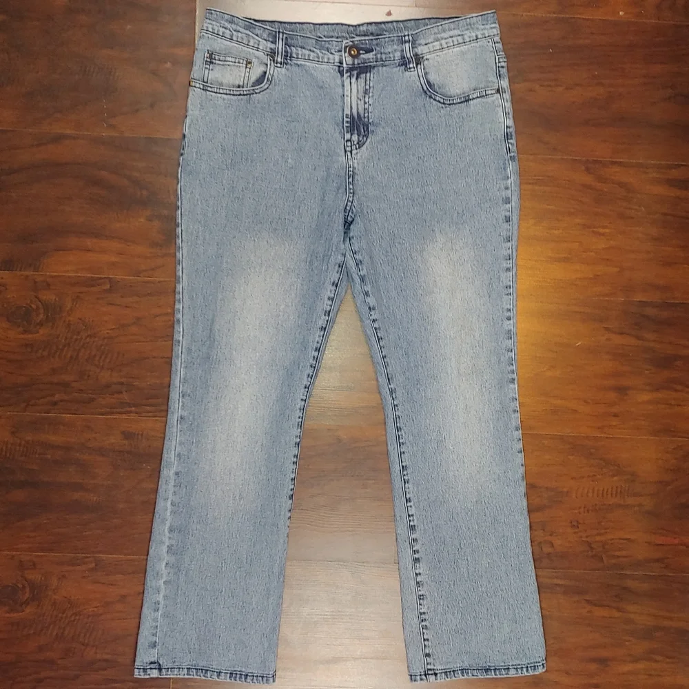 Stretch Acid Wash Jeans, Size 12P - Picture 2 of 6